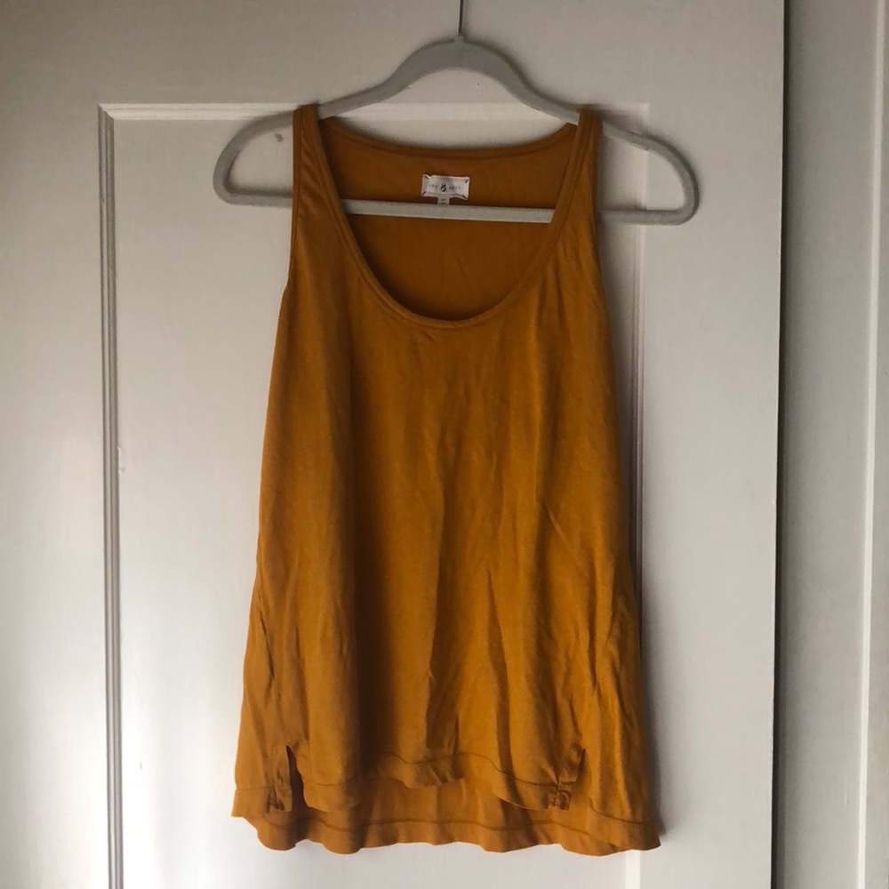 Lou and Grey Mustard Racerback tank top